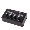 AMPLIFICADOR DE AUDIFONOS ALCTRON, 4 SALIDAS, ACERO NEGRO, CONECTOR USB
