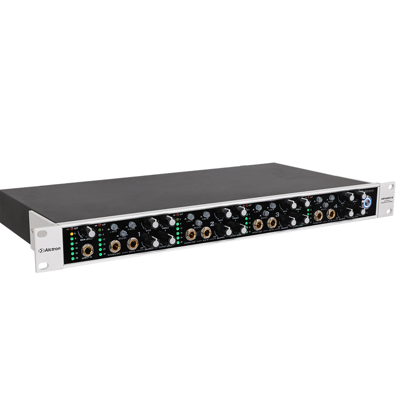 AMPLIFICADOR DE AURICULARES DE 12 CANALES ALCTRON, CARCASA DE ALUMNIO PARA RACK