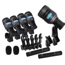 SET DE 7 MICROFONOS ALCTRON, PARA BATERIA, 5 DINAMICOS, CLIPS Y HARD CASE (copia)