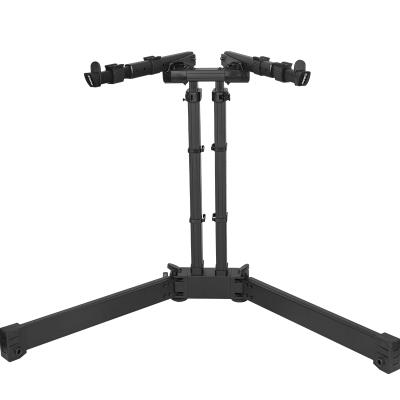 PEDESTAL PARA DOBLE TECLADO ALCTRON, METALICO ALUMINIO, LIVIANO DE ALTA RESISTENCIA, VARIOS NIVELES DE COLOCACION
