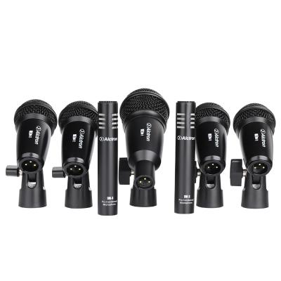 [T8400] SET DE 7 MICROFONOS ALCTRON, PARA BATERIA, INCLUYE CLIPS Y HARD CASE